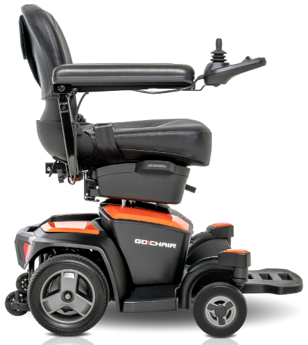 side photo of a small powerchair