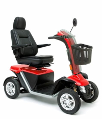 photo of a red scooter